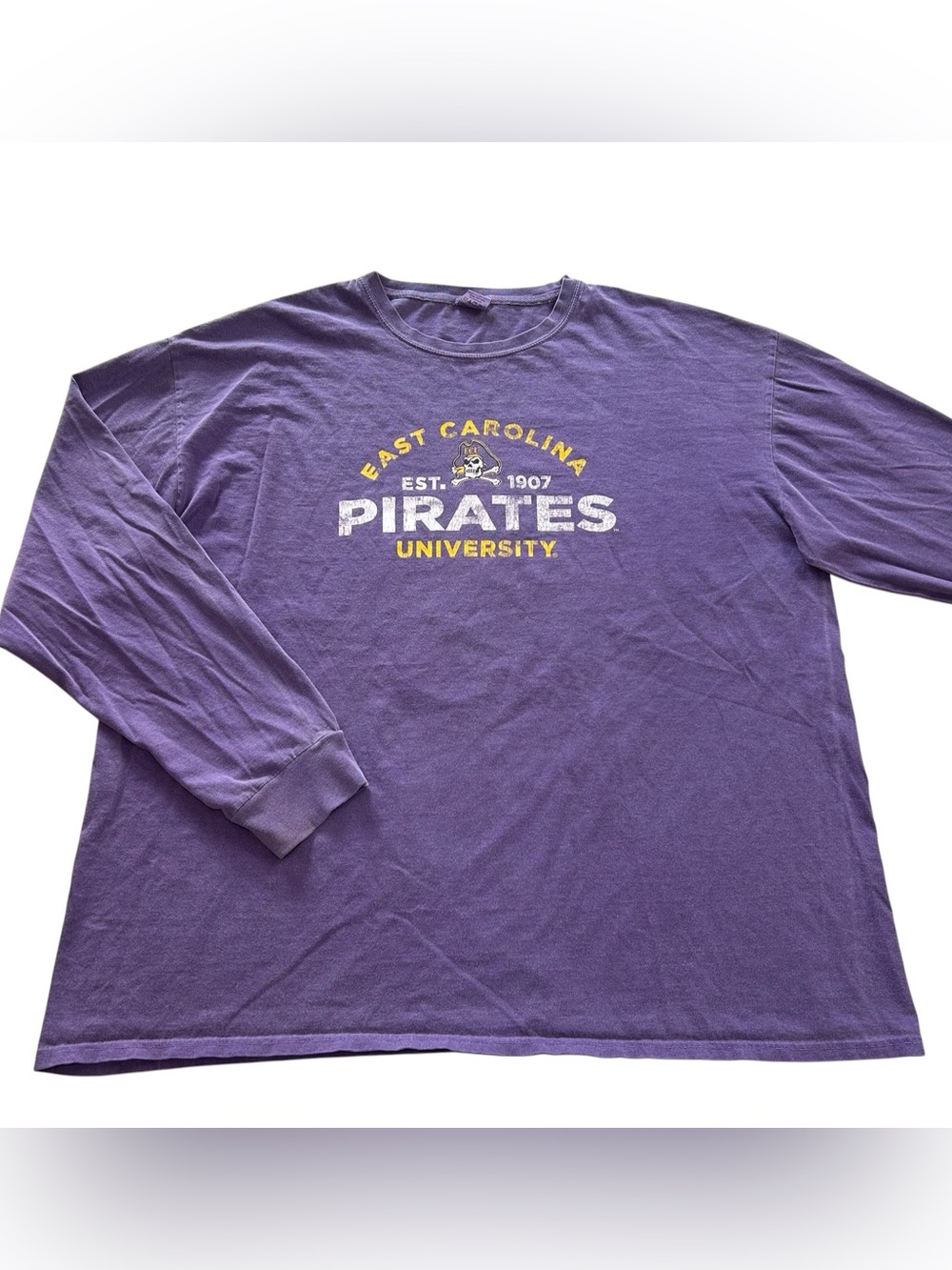 Blue 84 ECU East Carolina Pirates Men’s Long Sleeve T-Shirt NCAA purple size 2XL